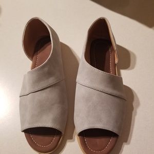 Women Casual D'orsay Open-toe Flats Slip-On Cut Ou